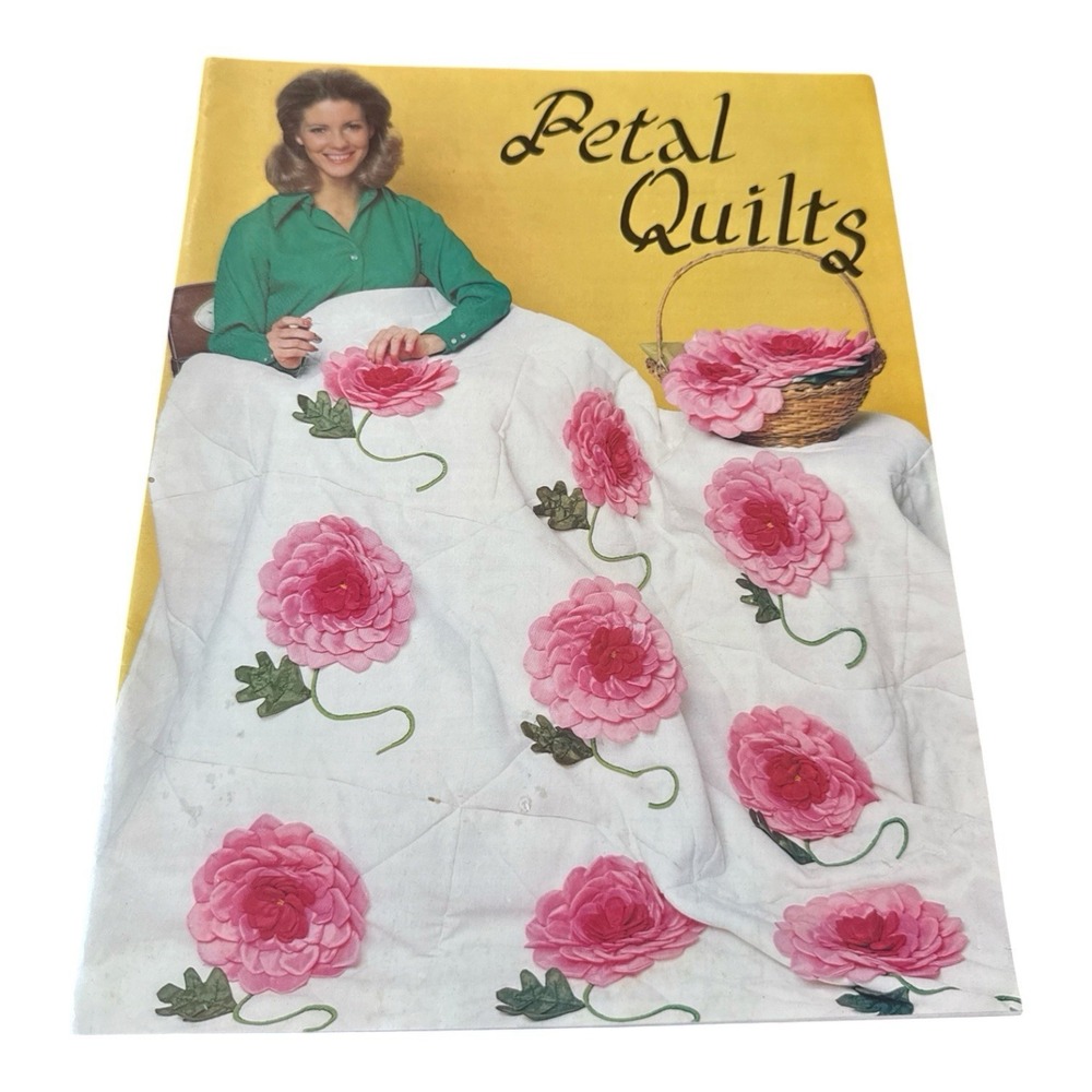 Vintage 1977 Petal Quilts Pattern Book 14 Designs Applique Flowers Dolls Crafts